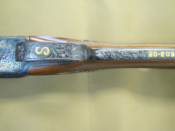 Parker Brothers reproduction 20GA Turnbull-engraved two-barrel set — 28" & 26", leather case