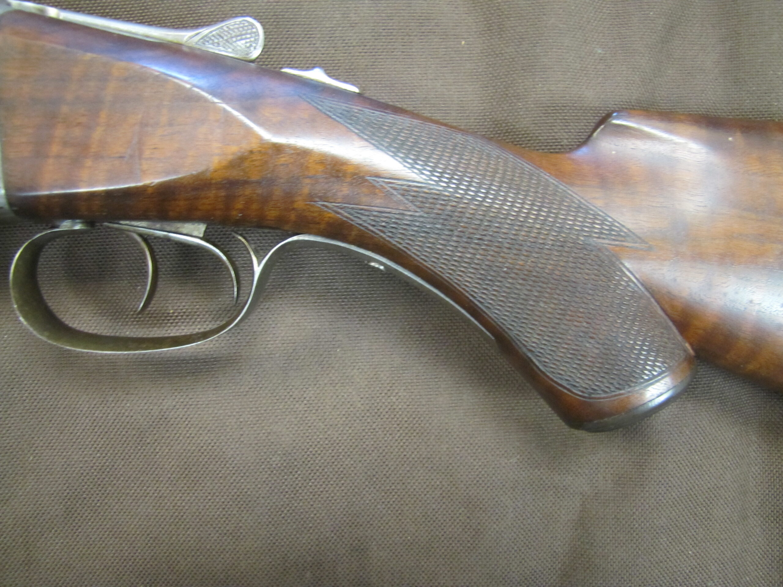 Parker G 12GA Damascus barrels 28" shotgun, double trigger, pistol-grip stock, splinter forend