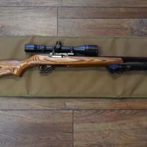 Ruger 10/22 .22 LR with 20" heavy bull barrel, BSA CT3 12–40x40 scope, Leupold base and bipod