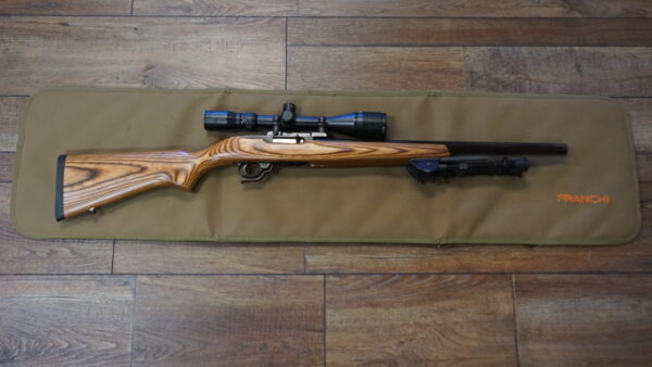 DSC08732 Ruger 10/22 .22 LR with 20" heavy bull barrel, BSA CT3 12–40x40 scope, Leupold base and bipod
